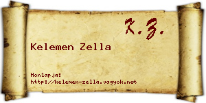 Kelemen Zella névjegykártya